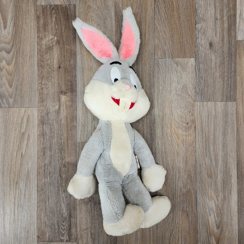 Vintage 1971 Mighty Star Bugs Bunny Plush 21" Warner Bros Looney Tunes Rare